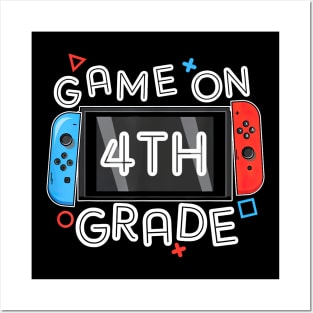 Gamer Back To School Funny Game On 4th Grade Posters and Art